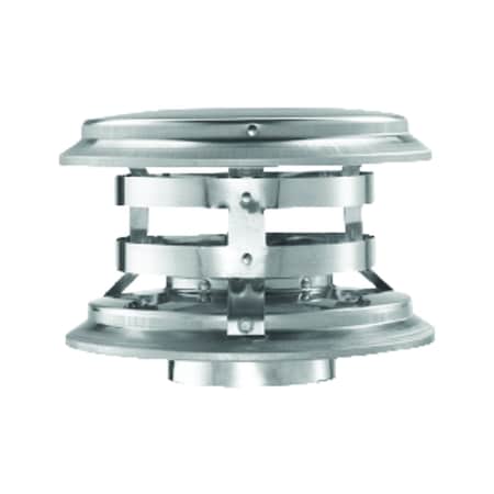 B & K DuraVent 3 in. D Galvanized/Stainless Steel Twist Lock Termination Cap 3PVL-VCR